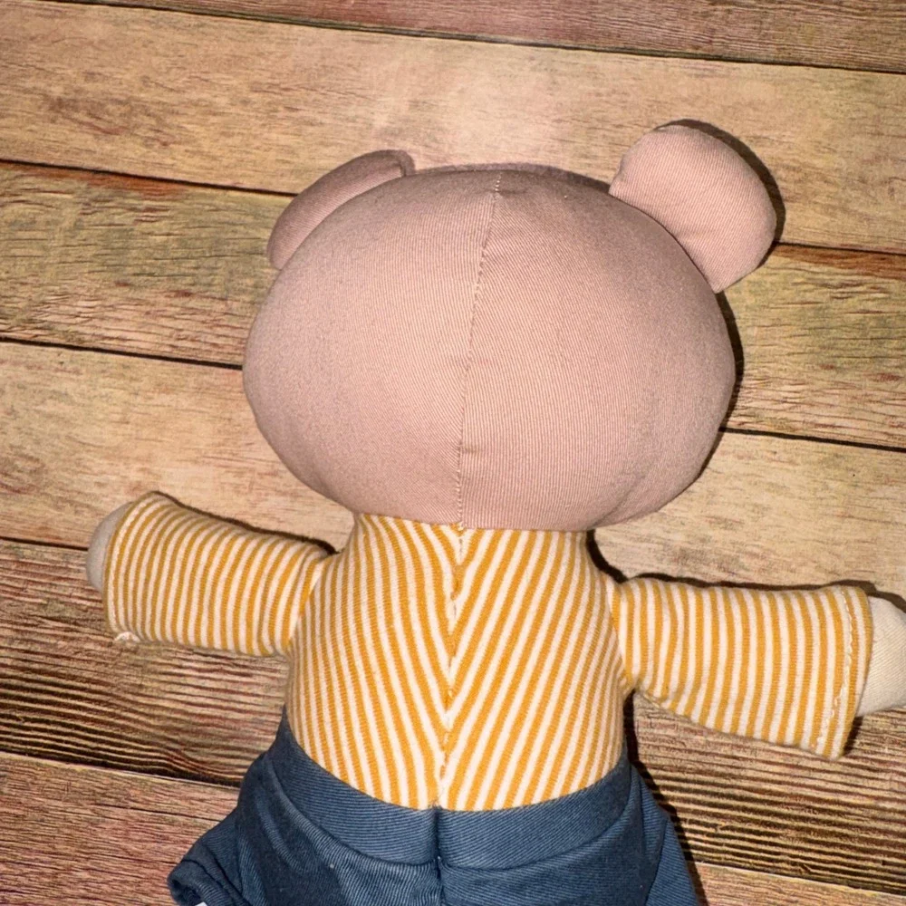 Plush Rag Doll Soft Toy Fabric Kids 14in Blue Yellow Linzy Toys